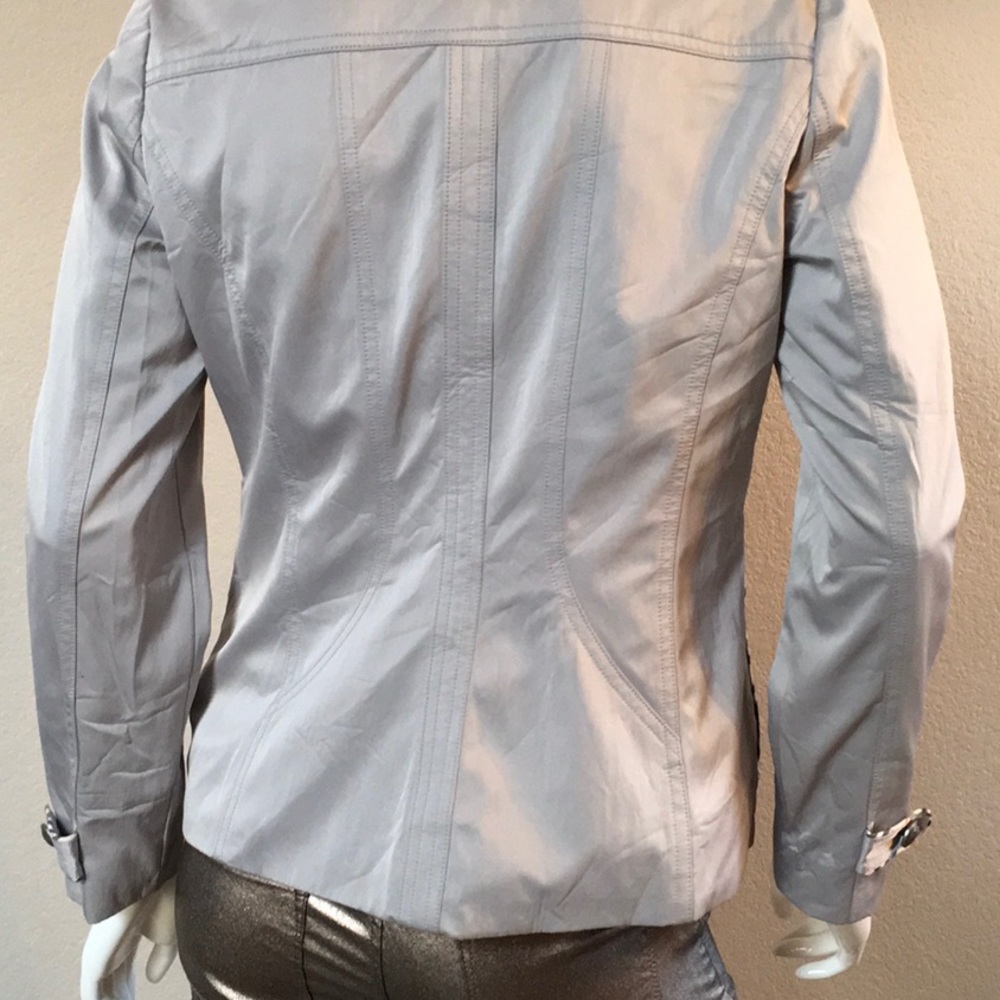 3-Bottom Front Nova Check Print Trim Blazer - image 7